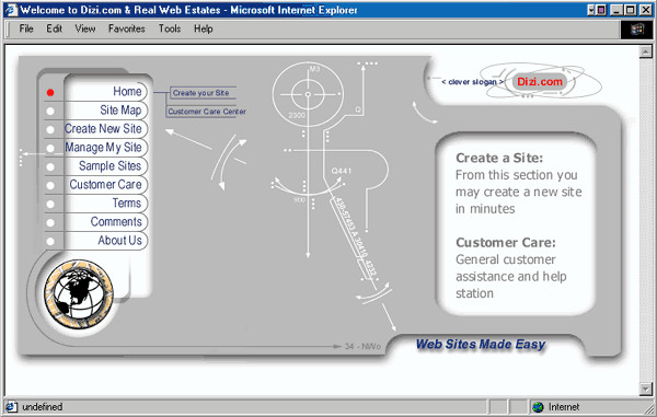 Sample Prototype for a dot.com company